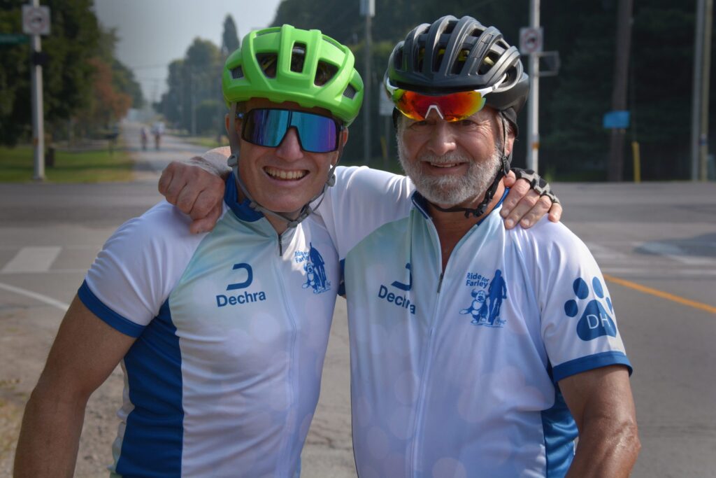 Ride for Farley cyclists smiling.
