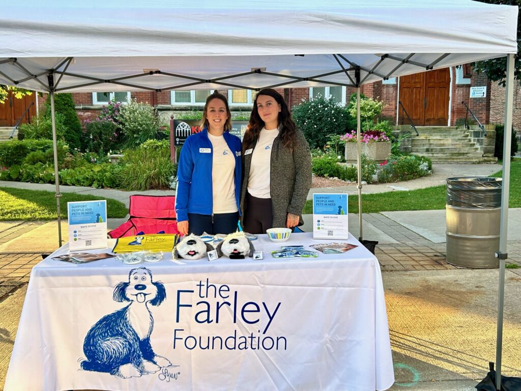 The Farley Foundation team at Milton Farmer's Market booth.